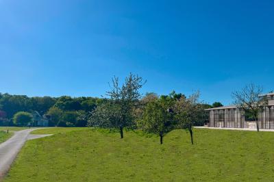 Chaise en bois clair avec dossier croisé et assise en rotin, vue de face sur fond blanc.