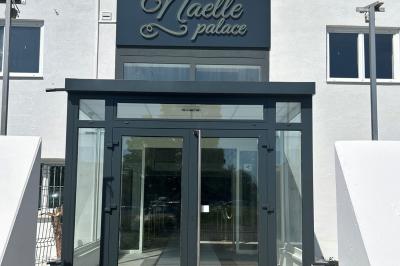 Assiettes garnies de samoussas, salade, tomates cerises, germes de luzerne et rondelles de citron.