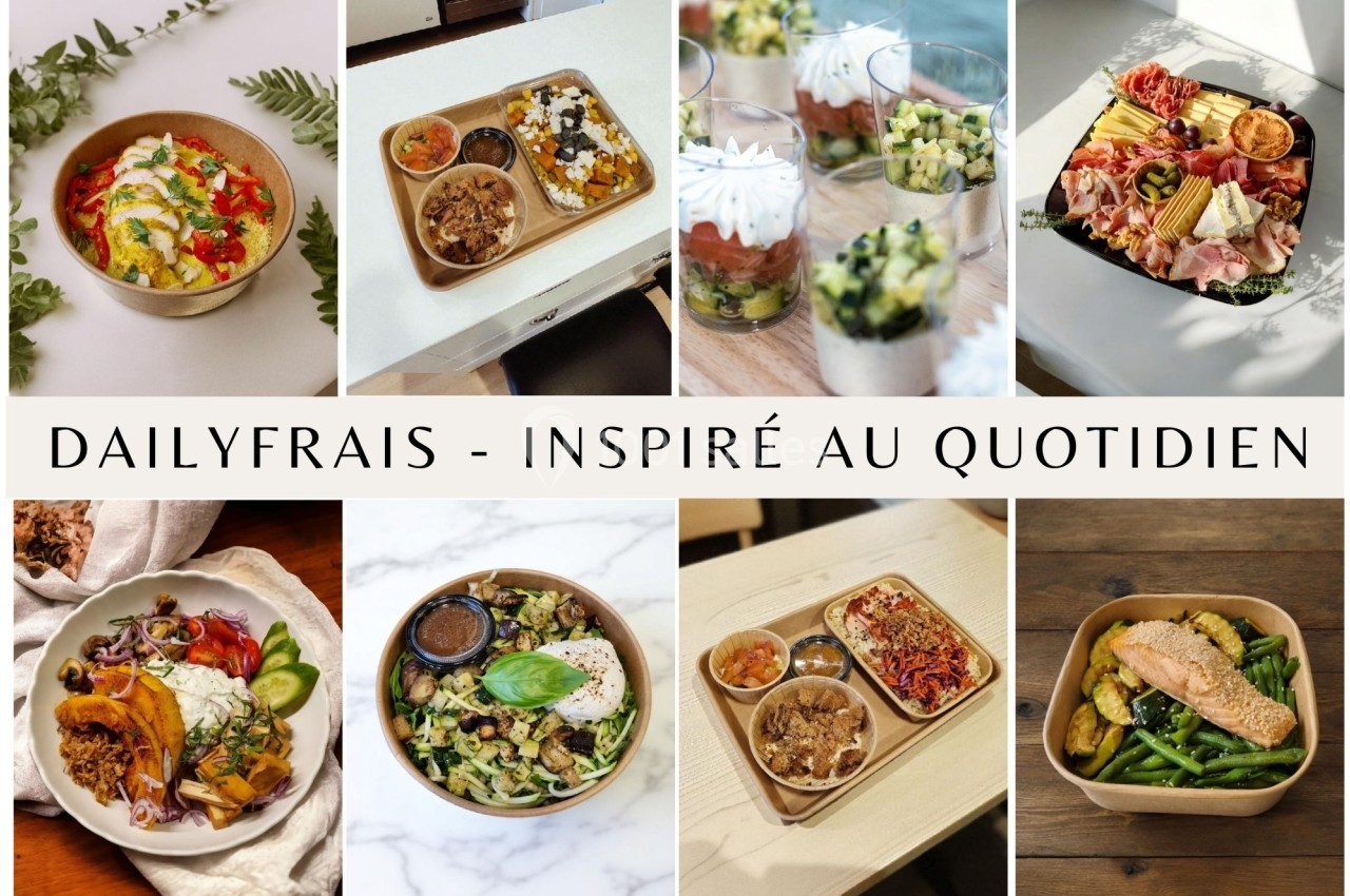 Plateaux repas variés avec des plats colorés et équilibrés, présentés dans des contenants en bois.