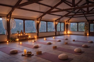 Tranche d'ananas grillée sur un biscuit, garnie de glace vanille, zestes de citron et piments rouges décoratifs.