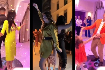 Miniature 58 Vidéo Photographie #2 Deux femmes souriantes dansent sous des confettis colorés, devant un rideau gris et des cordons de sécurité rouges.