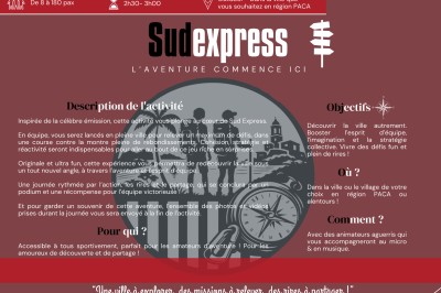 Une affiche promotionnelle décrivant une animation de quiz sur le thème de Noël, avec détails sur l'activité et les…