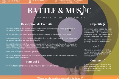 Une affiche promotionnelle décrivant une animation de quiz sur le thème de Noël, avec détails sur l'activité et les…
