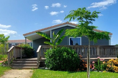 Cuisine ouverte avec table ronde, chaises blanches, canapé, télévision et fenêtre laissant entrer la lumière naturelle.