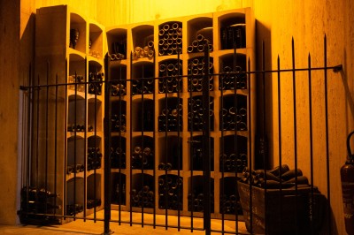 Miniature Location salle Bassuet (Marne) - Champagne Bernard Lonclas #45 Trois personnes debout dans un espace lumineux, tenant des verres de vin blanc, avec une grande baie vitrée en arrière-plan.