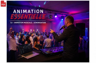 Miniature DJ Montpellier (Hérault) - Essentiel Vocal #2 Un DJ mixant de la musique lors d'une soirée festive avec des invités dans une salle éclairée par des lumières colorées.