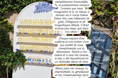 Miniature Soandyou Events #12 Lettre manuscrite exprimant des remerciements sincères pour l'organisation et la décoration d'un mariage.