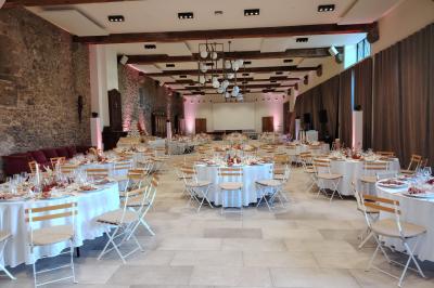 Miniature Location salle Servian (Hérault) - Château Hermitage de Combas #31 Plan illustré du domaine Château Hermitage de Combas avec localisation des bâtiments, parkings et espaces extérieurs.