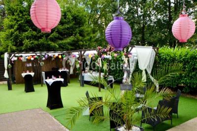 Miniature Location salle Champigny-sur-Marne (Val-de-Marne) - Moulin Vert #7 Chemin ombragé bordé d'arbres longeant une rivière calme, avec une barrière en bois sur le côté.