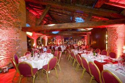 Dîner extérieur, dans la cour principale