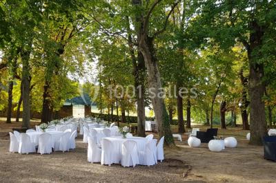 Dîner extérieur, dans la cour principale